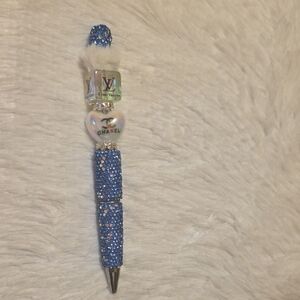 LV And CC LIGHT Purple Crystal Embellished Pen